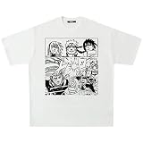 [Huyaster] ナルト、うずまき ナルト、うちは サスケ アニメ 漫画 Tシャツ メンズ/レディース Tシャツ/夏服 スポーツ プリント 半袖 個性的 無地 ゆったり 通気性 ファッション 大きいサイズ（XXXL）