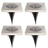 Homdox Solar Powered Ground Lights,Outdoor Ground Light Garden Landscape Lighting with 2 LEDs, Pack 
