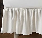 有機コットンパーケールCribスカートinホワイト