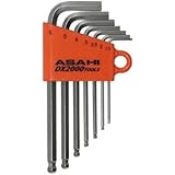 旭金属工業:ASH メッキボールポイントショート六角棒レンチセット7本組 AZS0710 型式:AZS0710