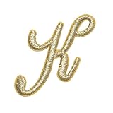 【A10-4】 EITO イニシャルワッペン アルファベットワッペン アイロンワッペン 手芸 クラフト イニシャル ■IN-WAPPEN■(K)