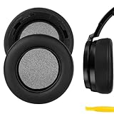 Geekria イヤーパッド QuickFit 互換性 パッド コルセア Corsair Virtuoso PRO ヘッドホンに対応 パッド イヤー/イヤーカッププロテインレザー (黒)