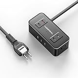 YUDOFICAL 電源タップ 薄型 延長コード 2m 4個AC+2個USB-A+1個Type-C 180°スイングプラグ 壁掛け 卓上 マルチタップ USBタップ おしゃれ 雷ガード たこあしコンセント 黒