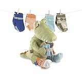 Baby Aspen BA15010GN Croc in Socks Plush Toy and Baby Socks Gift Set - Green