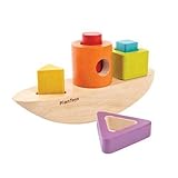 Recycled Wood 7-Piece Sorting and Stacking Boat Playset by PlanToys [並行輸入品]