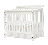 Big Oshi Kayla Baby Mini Crib 4-In-1 Convertible Daybed &Twin Size Bed, White [並行輸入品]