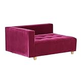 arne ベンチソファ ベンチ イス 背もたれ 肘掛け 片肘付き コーナーソファー Baggy DX-R 3×4 モケット パープルピンク