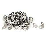 uxcell アングルブラケット 家具ファスナーサポート 1.5mm厚さ 金属 2ホールデザイン 80個入り