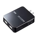 サンワサプライ ACコンセント付きUSB充電器(合計3.4A) 2ポート iPhone/Android対応 ブラック ACA-IP59BK ACA-IP59BK