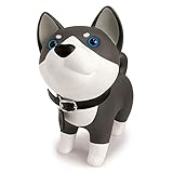 Qiyun Cartoon Puppy Dog Piggy Bank保存お金ボックスBoys and Girls Mini Coin Bank Kids giftstyle :グレー