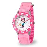 Disney by Ewatchfactory - W000024 - Montre Enfant - Quartz - Pédagogique - Bracelet Nylon Rose
