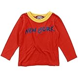 (日本製) P.FIELD(ピー・フィールド) スラブ天竺NEW YORK Pt長袖Tシャツ 130cm /レッド NO.FI-P27611