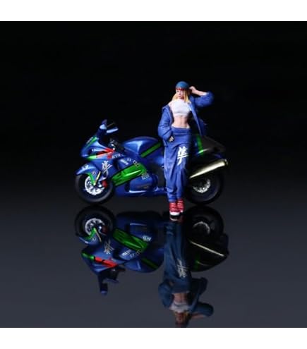 Amazon.co.jp: Moreart 1/64 ミニチュア フィギュア バイク セット