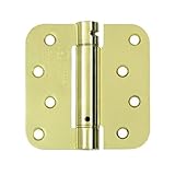 Deltana DSH4R53T Single Action Steel 4-Inch x 4-Inch 5/8-Inch Radius Corner TT Spring Hinge [並行輸入品]