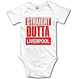 赤ちゃん&ベビー服 アメリカ ヒップホップ Straight Outta リヴァプール 半袖ロンパース 夏 女の子 男の子 12 Months ホワイト