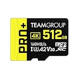 Team Micro SDXC MicroSDカード【512G】TPPMSDX512GIA2V3003 UltraHD 4K UHS-1 U3 A2 V30 160MB/s 高速 SDアダプタ【n】micro sdxc card
