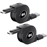 Cable Matters USB Type Cケーブル 1m 巻き取り式 USB A C 充電ケーブル 高出力 3A 急速充電 2本セット 巻き取り充電ケーブル