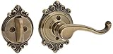 Schalge F94-CLT-BRK-RH Callington Lever Right Handed Dummy Interior Pack with Deadbolt Cover Plate a