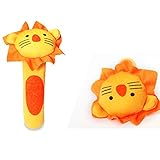 スティックガラガラ　可愛い赤ちゃんベビーおもちゃ 動物の形　にぎにぎ　プレゼント　出産祝い 獅子