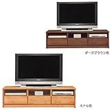 ローボード ティアラ 150AVボード 引出し＋オープンスペースタイプ ミドル色（NA） 国産 天然木 アルダー材 自然塗装