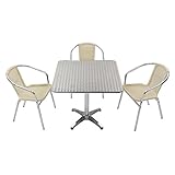 ガーデン4点セット ガーデンテーブル4点セット ガーデンテーブルセット 人工ラタン アルミチェア ダイニングチェア ロビーチェア ガーデンチェア スタッキングチェア ビーチチェア スタッキング アウト