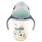 Kesoto ベビーマグ　赤ちゃん　ボトル　ベビーボトル　飲料カップ　マグストロー 　動物の形　280ｇ　ハンドル付き　全2色 - 緑