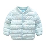 Tortor 1bacha(JP)　男女兼用　ダウンコート　キッズ　男の子　ダウンジャケット　子供　女の子　アウター　ベビー　中綿コート　秋冬　防寒　通園　通学　ブルー　70　80　90　100　11