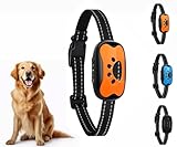 無駄吠え防止首輪 猫 犬吠え防止グッズ 無駄吠え防止器具 充電式 防水 犬 振動 首輪小型犬/中型犬/大型犬用 7段階調節 超音波 自動振動 訓練用 むだぼえ防止グッズ 静電ショック 犬 しつけ チワワ バークコントローラー 犬 犬吠え防止グッズ電気 全犬種対応 軽量 日本語説明書付き (オレンジ)