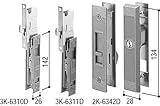 引戸錠セット 2枚建用(HH-J-0220) YB：ブロンズ