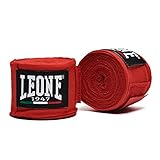 LEONE 1947 ボクシング バンテージ [ HAND WRAPS ] 伸縮タイプ 面ファスナー留め ノーマルサイズ 3.5m レッド AB705/35RD【正規品】