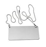 New Star Foodservice 27525 Stainless Steel Chain Sign Plain for Dry Erase Marker 3-1/2-Inch by 1-1/2