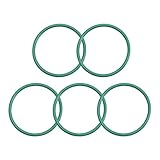 uxcell フッ素ゴムOリング 33 mm外径 30mm内径 1.5mm幅 機械配管用 FKMシールガスケット グリーン 5個入り