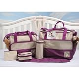 SoHo- Lavender Diaper bag with changing pad 8 pieces set by SoHo Designs [並行輸入品]