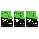 KEXIN MicroSD 64GB 3個セット 80MB/s SDカード 64gb UHS-I U3 Class10 SDXC マイクロSDカード 64GB Nintendo Switch 動作確認済 超高速転送 TFカード SDアダプター付