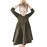 バーゲン Yochyan 子供ドレス　バレンタインデー 　プレゼント　ベビードレス　キッズ服　女の子　ガールズ　可愛い　おしゃれ　長袖　無地　シンプル　日常着　普段着　お嬢様　プリンセス　フォーマルワ