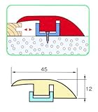 イノヴァーフローリング(石目調)専用　段差見切　12×45×2400ミリ　マーブルカレラ