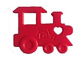 SillyMunk TM Silicone Teething Animal Pendants - Trains (Red) by SillyMunk TM