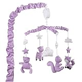 Purple Musical Mobile With Forest Animals by The Peanut Shell by The Peanut Shell