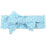 Lovoski 子供　女の子　ヘアバンド　カチューシャ　ドット柄　ターバン　ヘアアクセサリー　髪飾り　ギフト　全5色 - ライトブルー