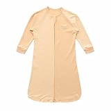 エルフ ベビー(Fairy Baby)オーガニックコットン新生児寝袋 春夏用 前開き 長袖 無地 サイズ65