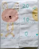 アナノカフェ　穴原　里映　バスタオル　湯上りタオル　ベビー何でもケット　タオルケット　ベビーケット　アフガン　おくるみ　身長計＝日本製のベビー用品＝出産祝いやギフト (ブルー)