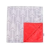 Towin Baby Arrow Minky Receiving Blanket, Coral 30x30 by TOWIN BABY