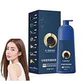 キャビアプロテインヘアカラーシャンプー ヘアカラー 白髪染めシャンプー ボタニカルカラークリームシャンプー 500ML 簡単で便利男女兼用 (コーヒー（Coffee）, 500ml)
