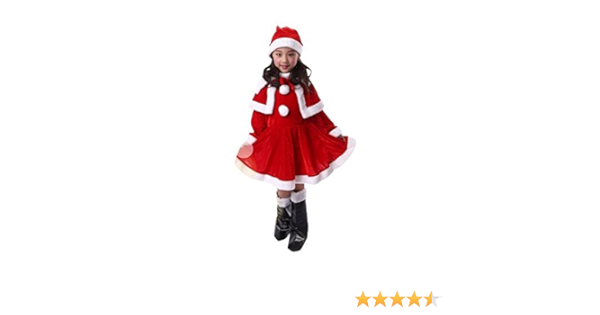 Amazon Co Jp サンタ キッズ 100 110 女 コスプレ 衣装 子供 クリスマス コスチューム ファッション
