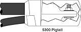 3M Motor Lead Pigtail Splice 5304, 1 kV, 1-Hole Lug Connection, 250-500 kcmil (feeder), 4/0 AWG-500 