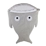 Wewillスーパー快適なCartoon Shark Sleepingバッグanti-kicking新生児Sacksおくるみブランケット、34-inch 34inch グレー CAT0218_Grey