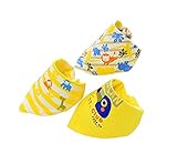 3pcsの調整可能なソフトベビーネッカチーフ/唾液タオル、赤ちゃんのギフト、イエロー