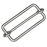 送り金具 一本線送り イッポンセンオクリ リュックカン オクリ 移動カン 60ｍｍ 内径60mm×25ｍｍ 対応紐幅60mm 鉄 ニッケルメッキ シルバー 1個入り クラフト金具