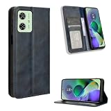 For Moto g64 5G / Moto g64y 5G ケース 手帳型 カバー 財布型 【HNWEIWEI】カードポケット付き 高級 PUレザー 手触りが良い マグネット開閉 落下防止 衝撃吸収 耐摩擦 360度保護 スタンド機能付き Motorola moto g64 5G ケース マグネット式 カード収納 スタンド機能(ブルー)