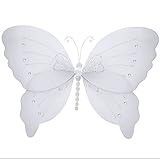 バタフライデコレーションクリスタルナイロンHanging Butterflies Decor。装飾ベビーシャワーの赤ちゃん保育園寝室、ガールズ部屋天井壁装飾、ウェディング誕生日パーティー、ブライダル、